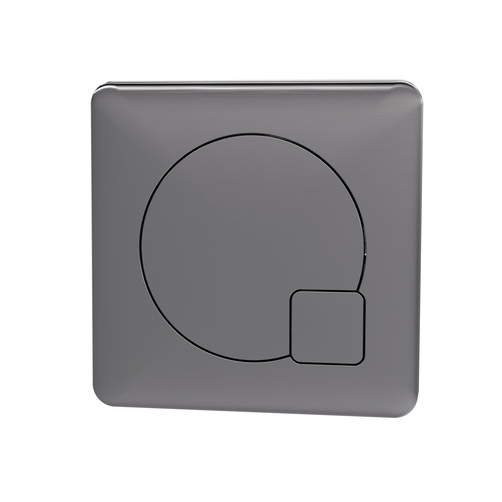 NUIE Square Dual Flush Gun Metal Push Button