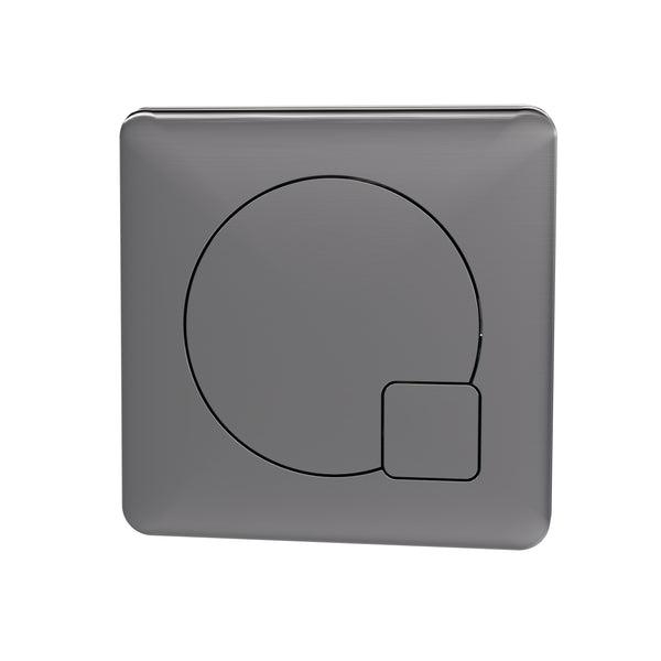 NUIE Square Dual Flush Gun Metal Push Button