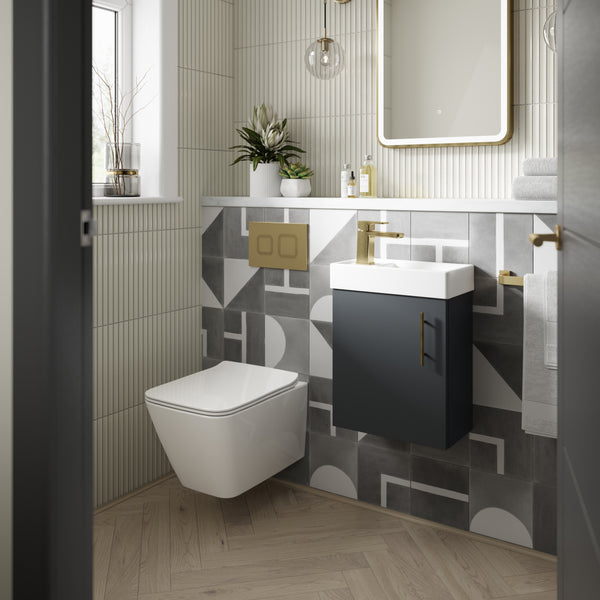 NUIE 400mm Wall Hung Vanity & Basin