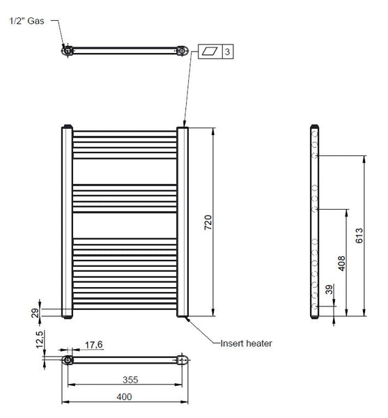 NUIE Electric Towel Rail