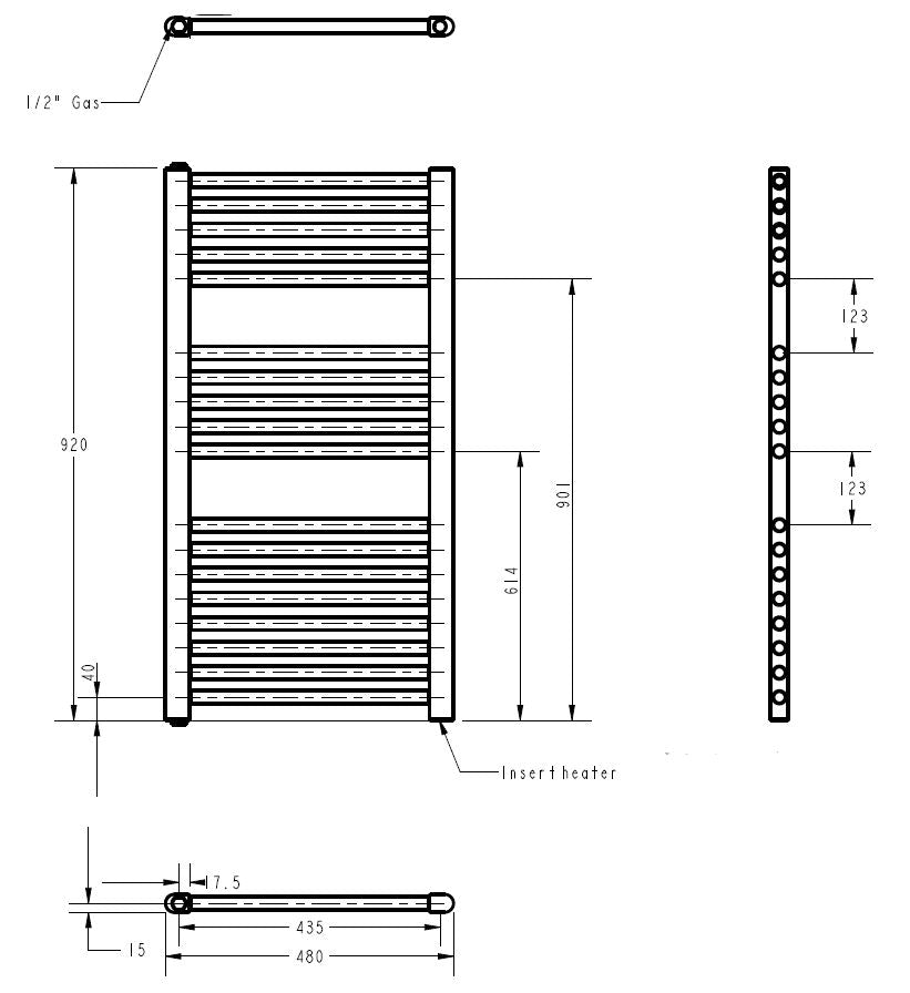 NUIE Electric Towel Rail