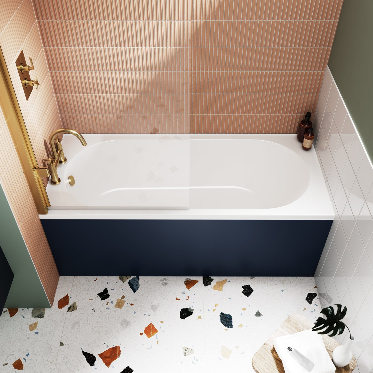 NUIE Round Straight Bath  1675 x 700mm