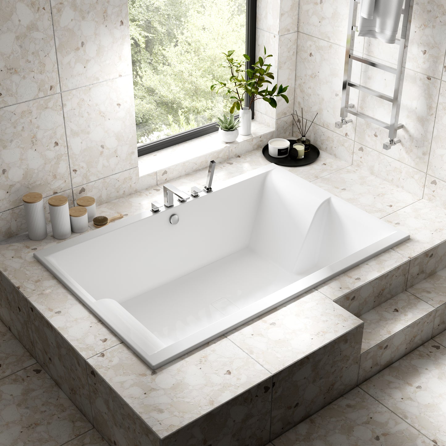 NUIE Double Ended Inset Spa Bath