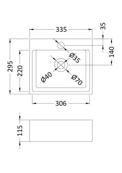 NUIE Rectangular Vessel