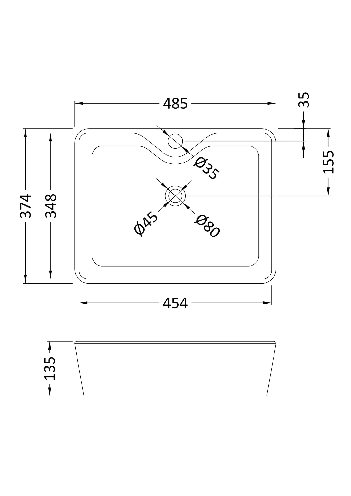 NUIE Rectangular Vessel