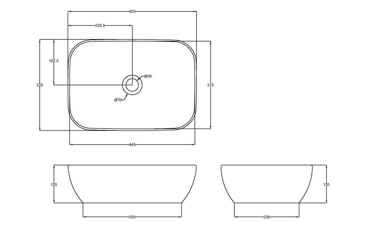 NUIE Rectangular Vessel