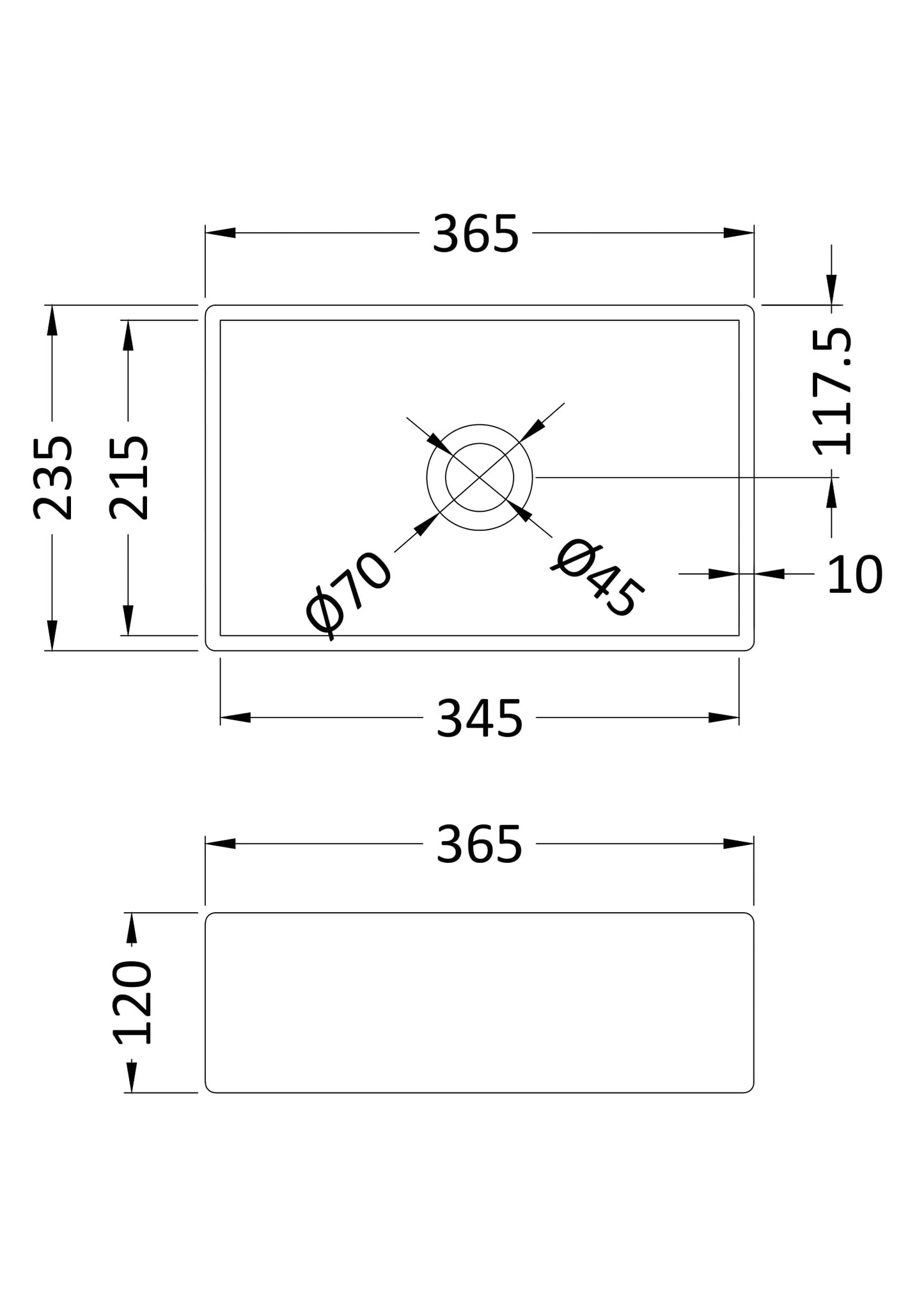 NUIE Rectangular Vessel
