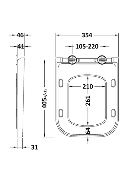 NUIE Square Wrapover Seat