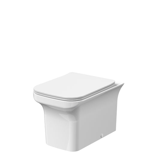 NUIE Square Back To Wall Pan & Soft Close Seat