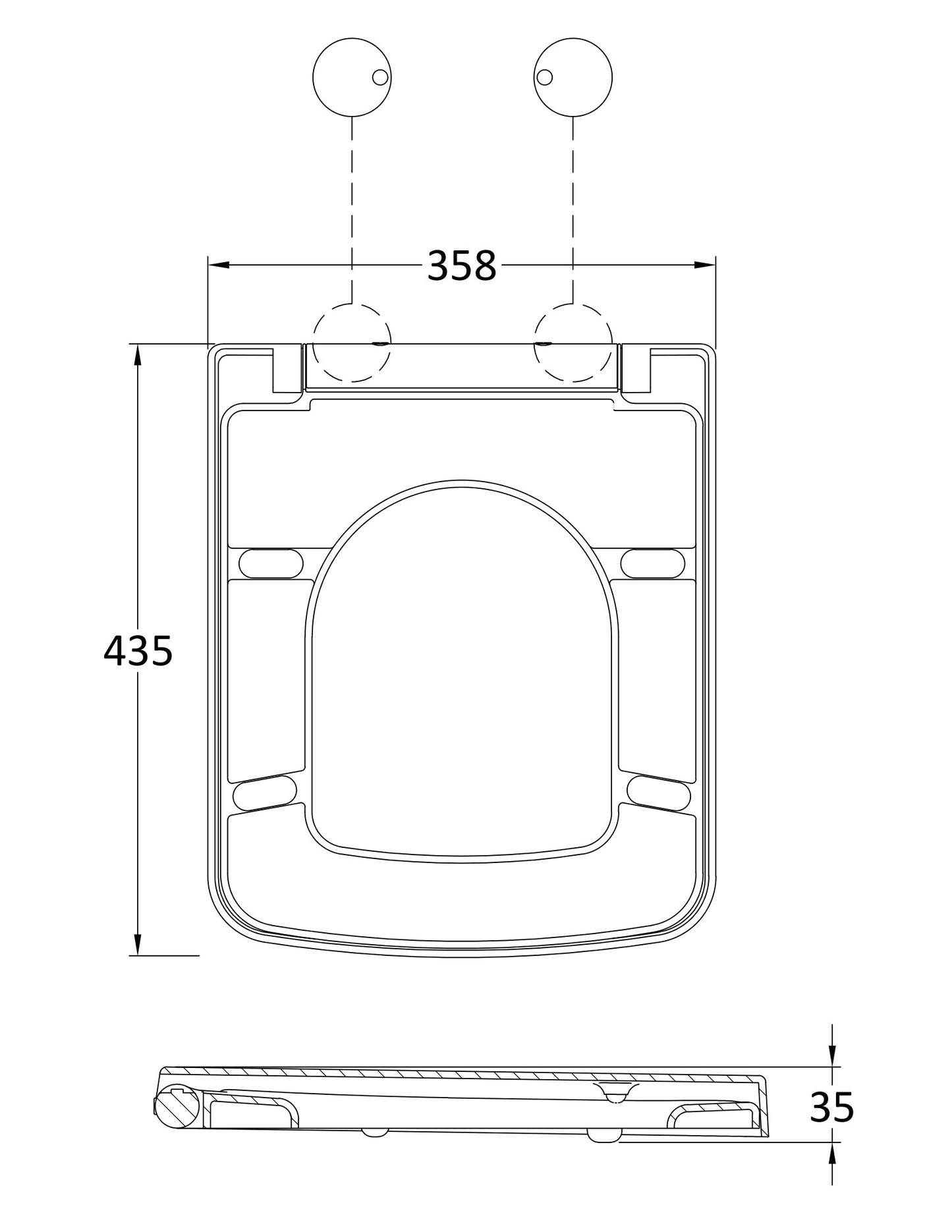 NUIE Square Soft Close Seat