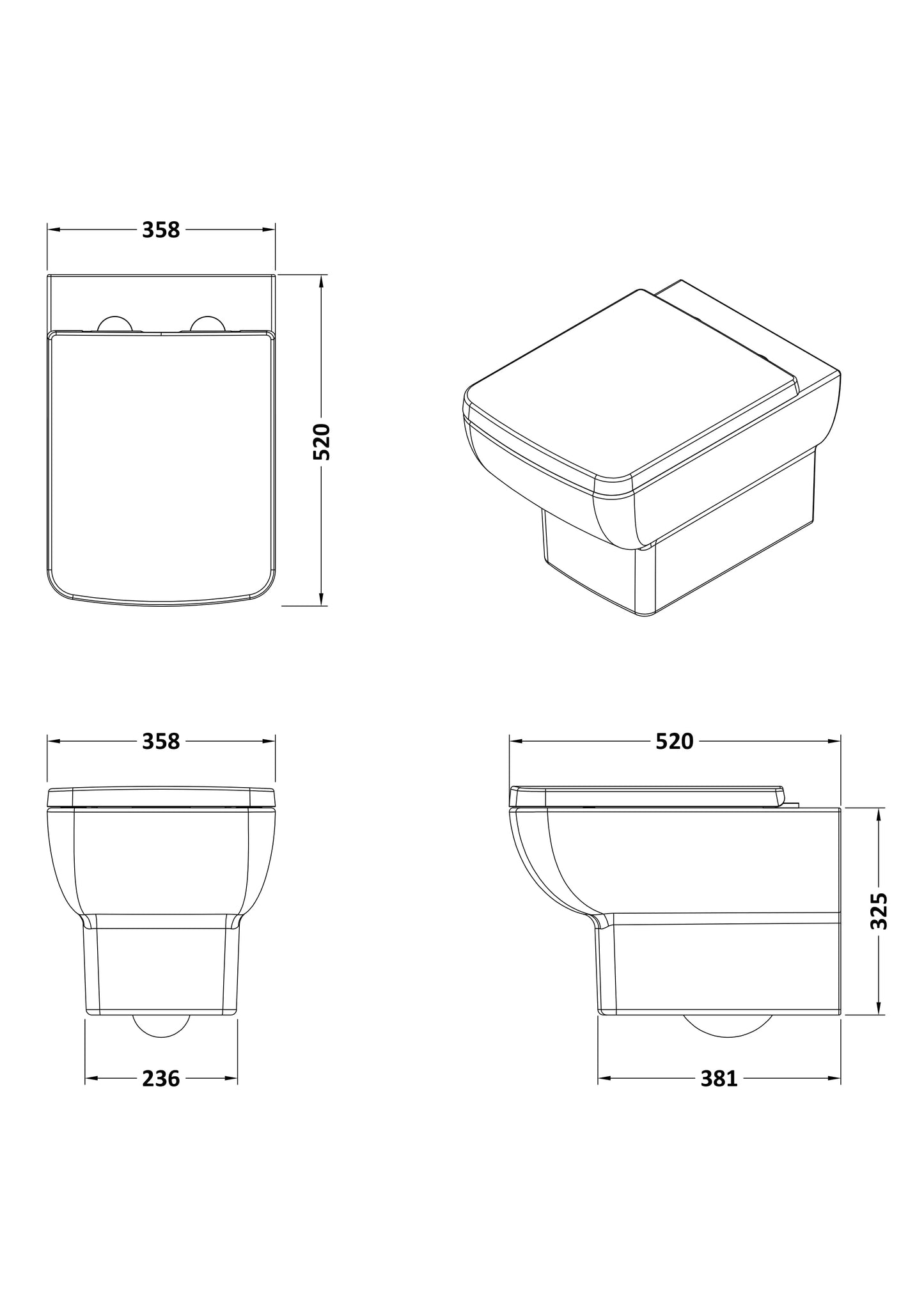NUIE Wall Hung Pan