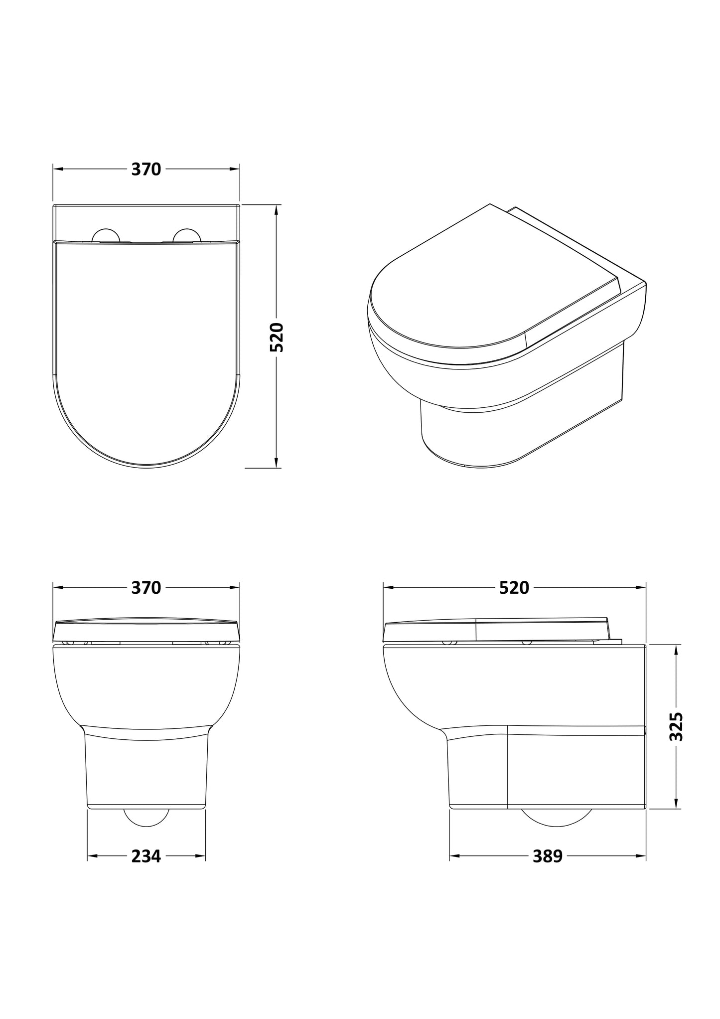 NUIE Wall Hung Pan