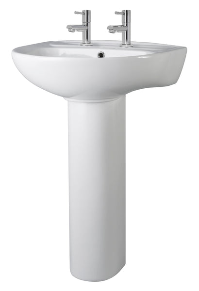 NUIE 550mm 2TH Basin & Pedestal
