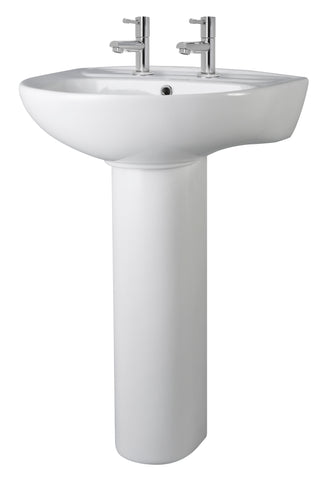 NUIE 550mm 2TH Basin & Pedestal