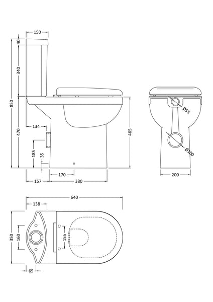 NUIE Comfort Height Pan & Cistern