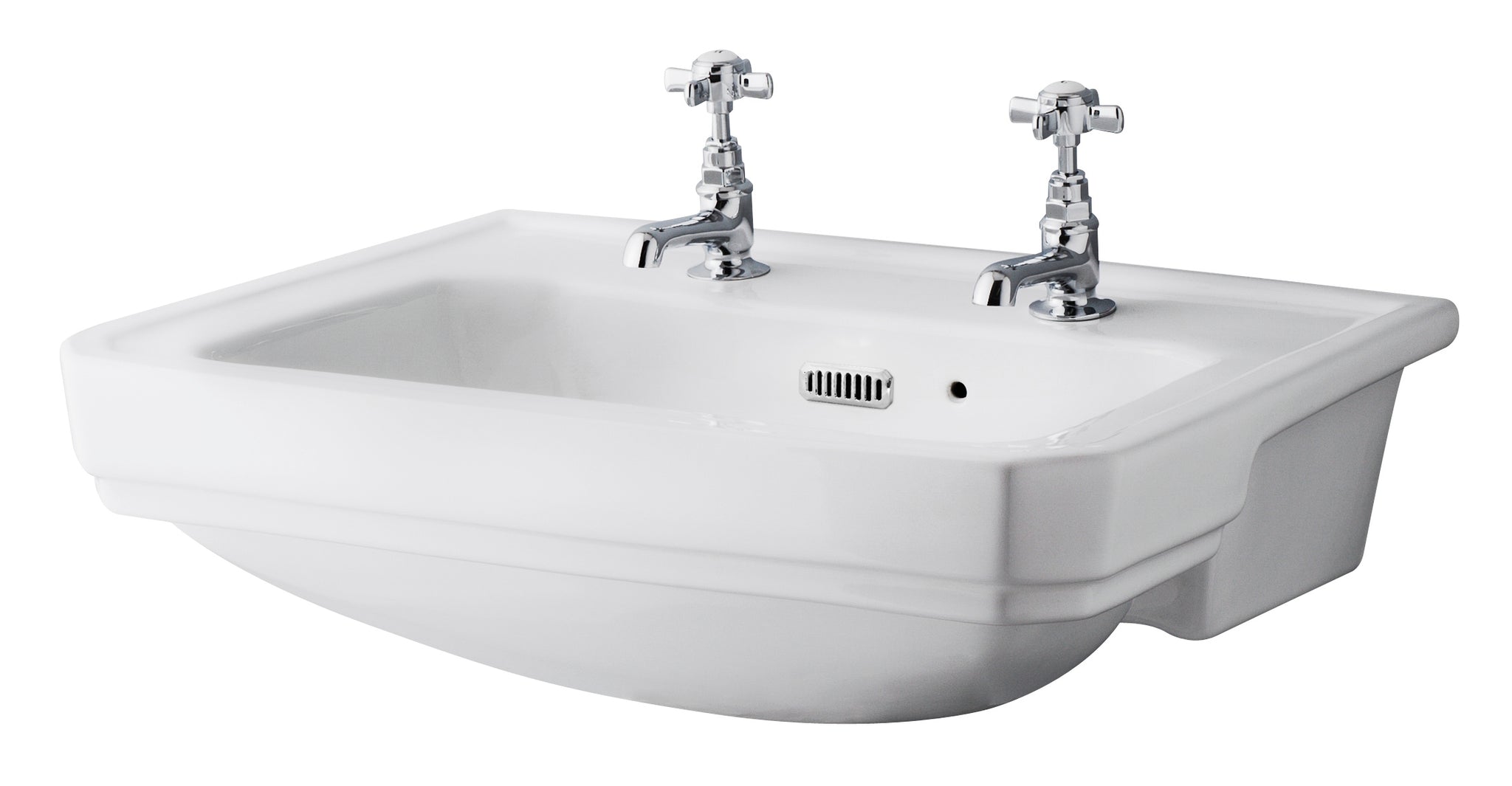 Hudson Reed 560mm Semi Recessed Basin (2 Tap Hole)