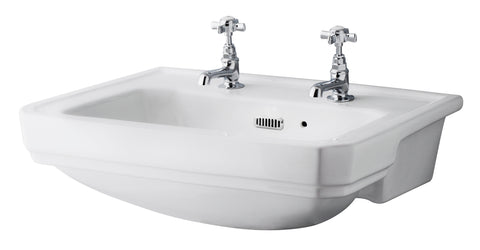 Hudson Reed 560mm Semi Recessed Basin (2 Tap Hole)