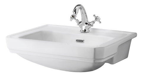 Hudson Reed 560mm Semi Recessed Basin (1 Tap Hole)