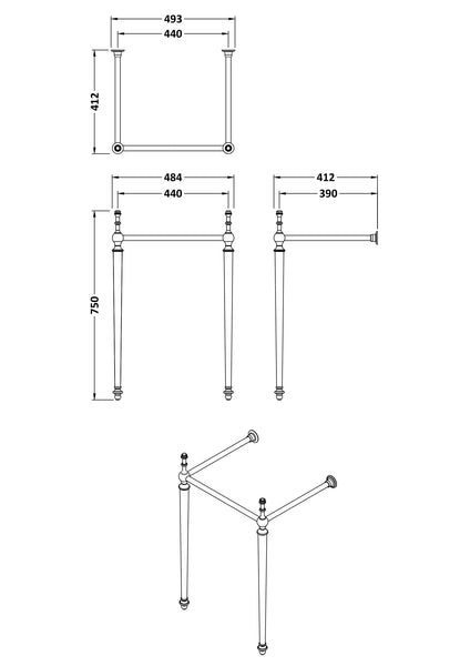 Hudson Reed Basin Stand