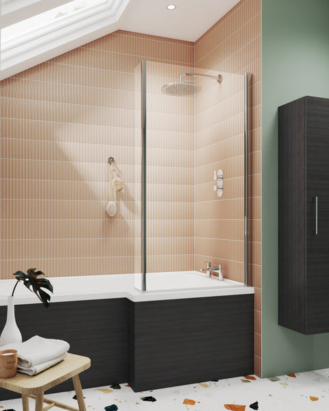 NUIE L-Shaped Fixed Bath Screen