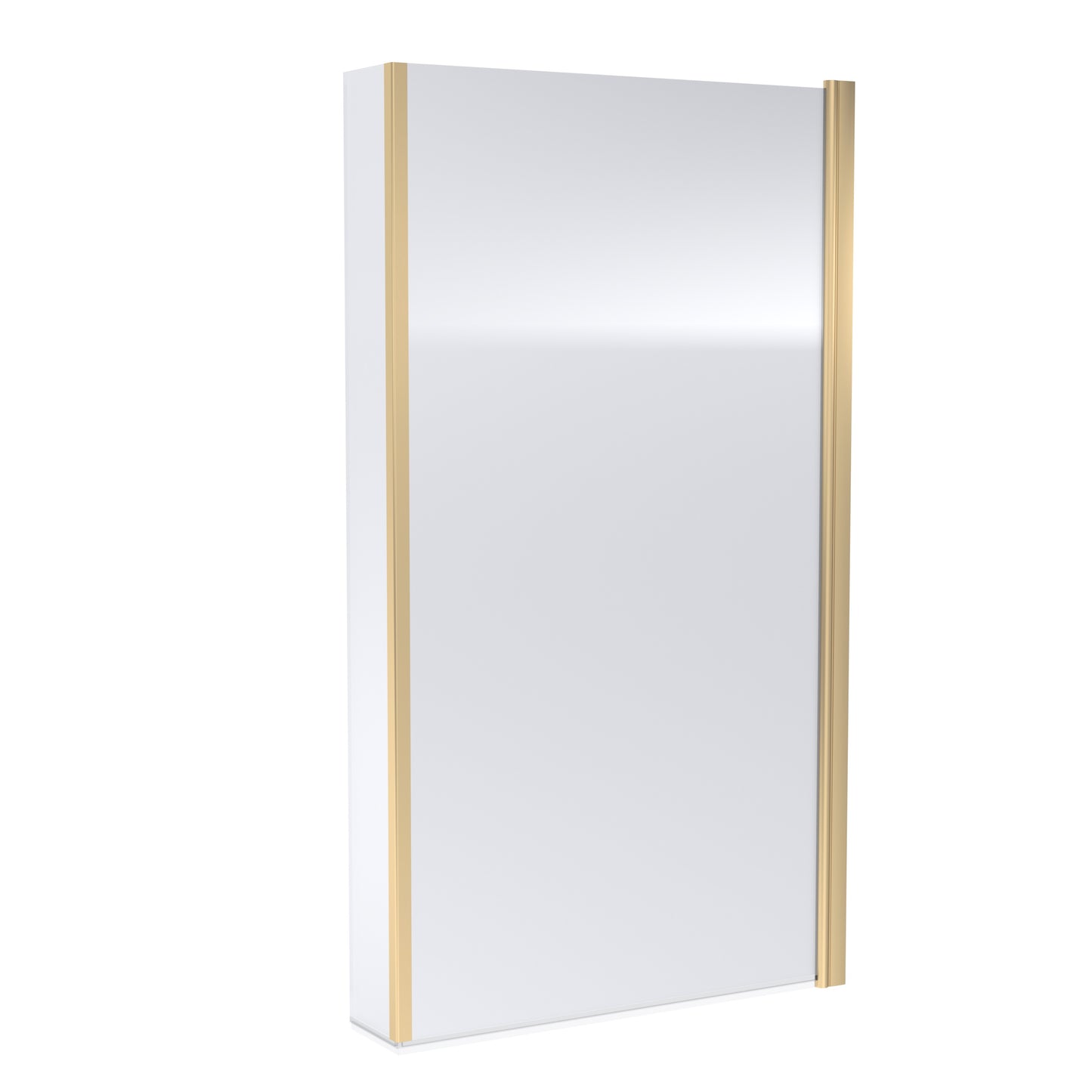 NUIE Square Fixed Bath Screen with Fixed Return - 6mm
