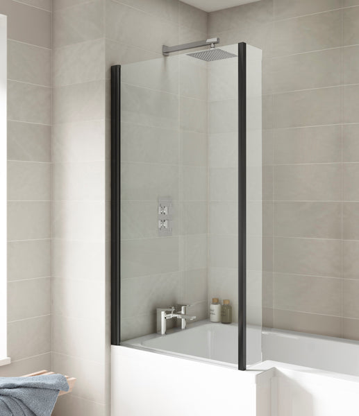 NUIE Square Bath Screen With Fixed Return