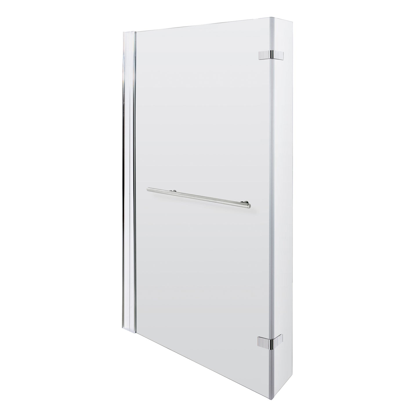NUIE L-Shaped Bath Screen Hinged With Rail