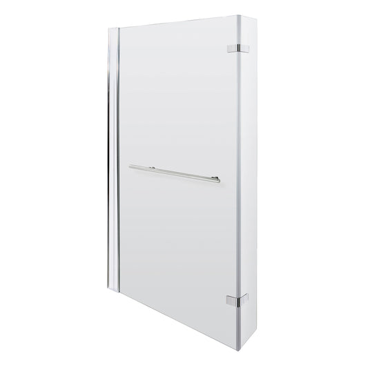 NUIE L-Shaped Bath Screen Hinged With Rail
