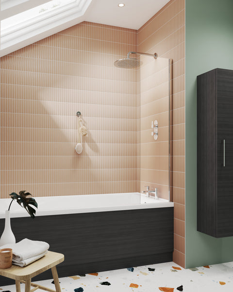 NUIE 350mm Fixed Bath Screen