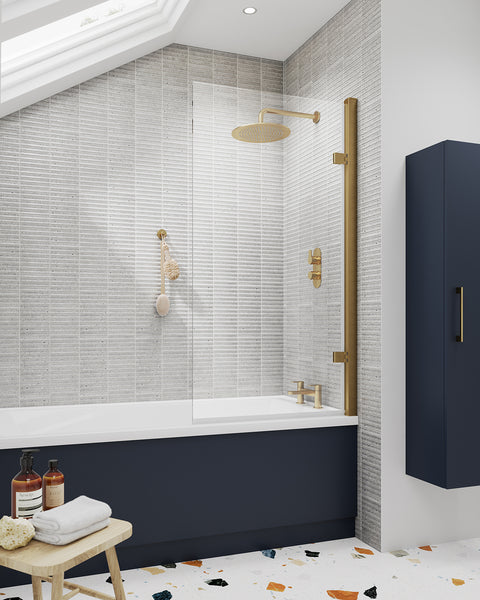 NUIE Square Hinged Bath Screen