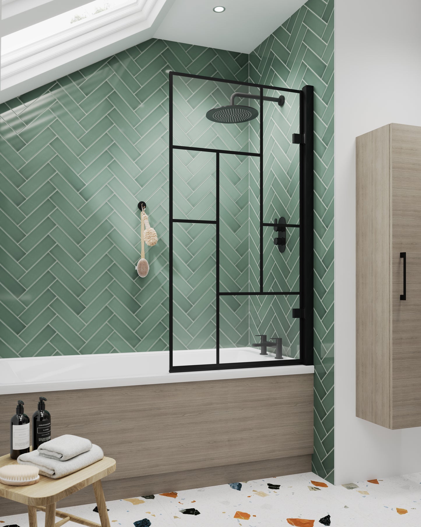 NUIE Abstract Bath Screen