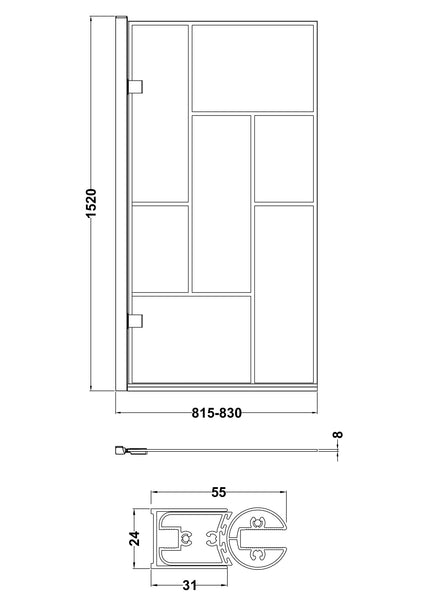 NUIE Abstract Bath Screen