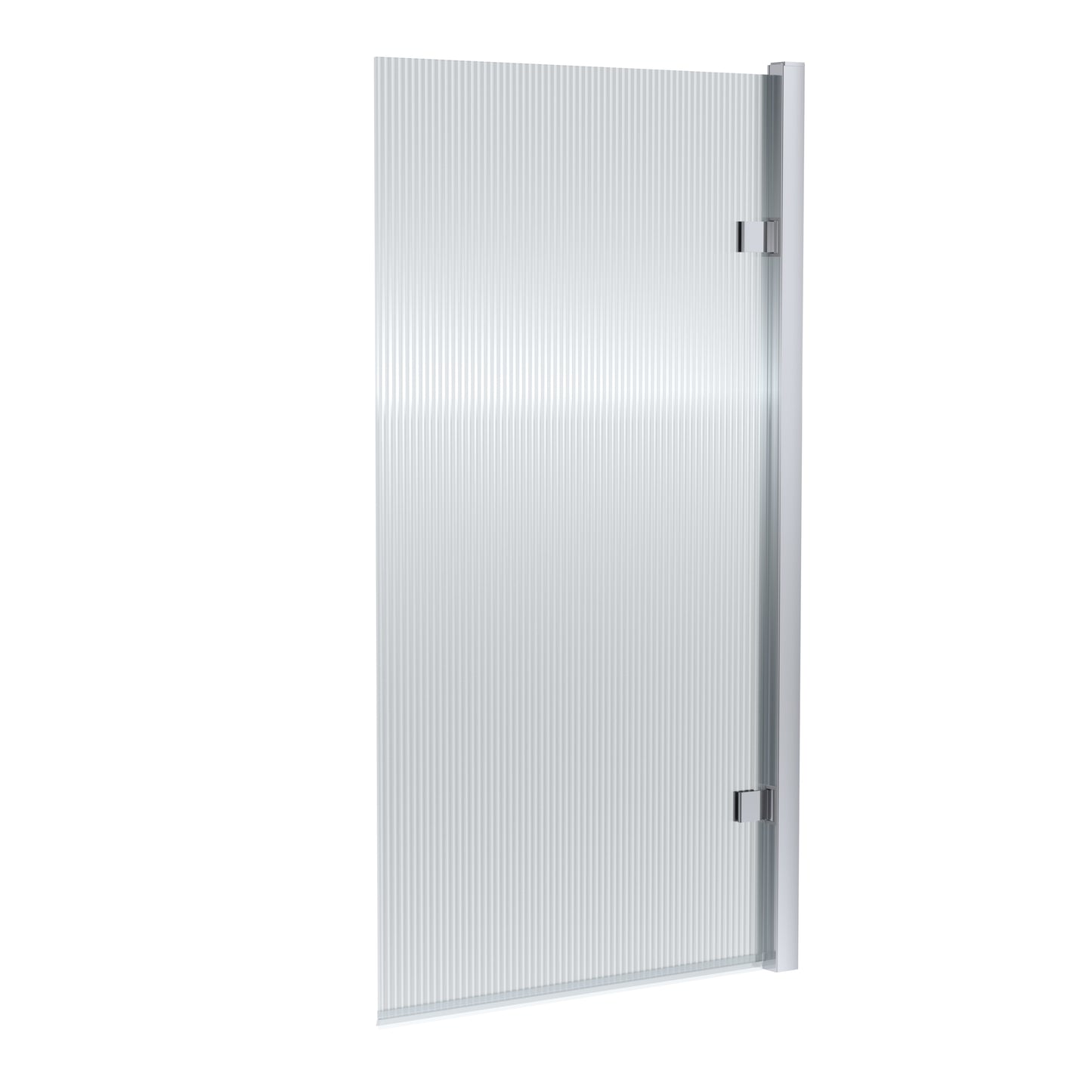 NUIE Square Hinged Fluted Bath Screen - 8mm