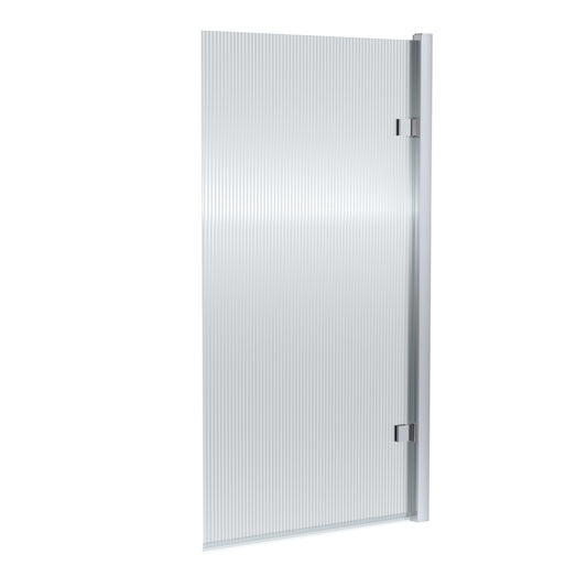 NUIE Square Hinged Fluted Bath Screen - 8mm