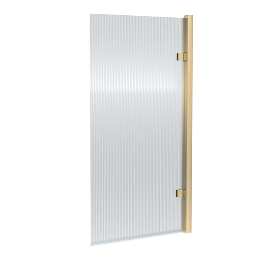 NUIE Square Hinged Fluted Bath Screen - 8mm