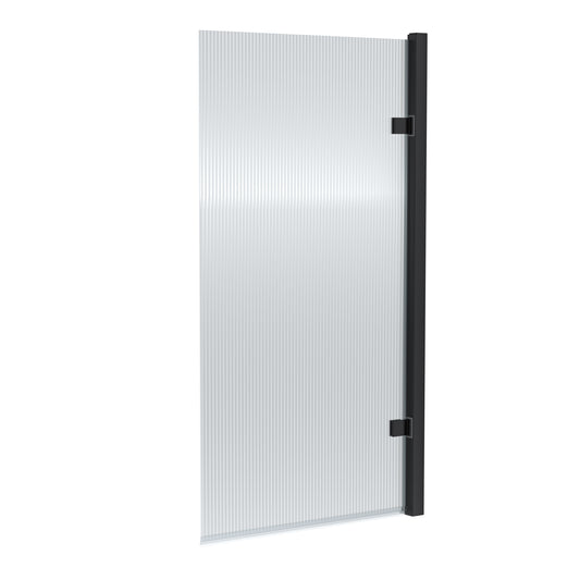 NUIE Square Hinged Fluted Bath Screen - 8mm
