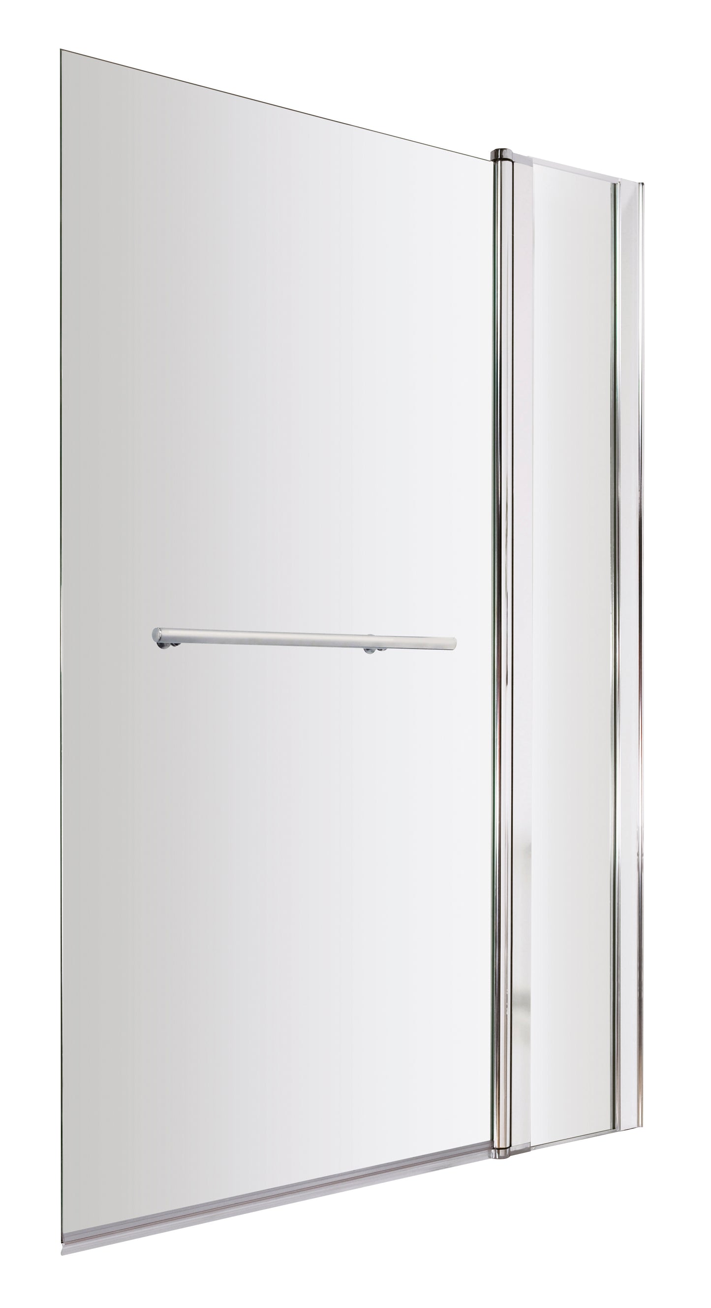 NUIE Square Bath Screen With Fixed Panel & Rail