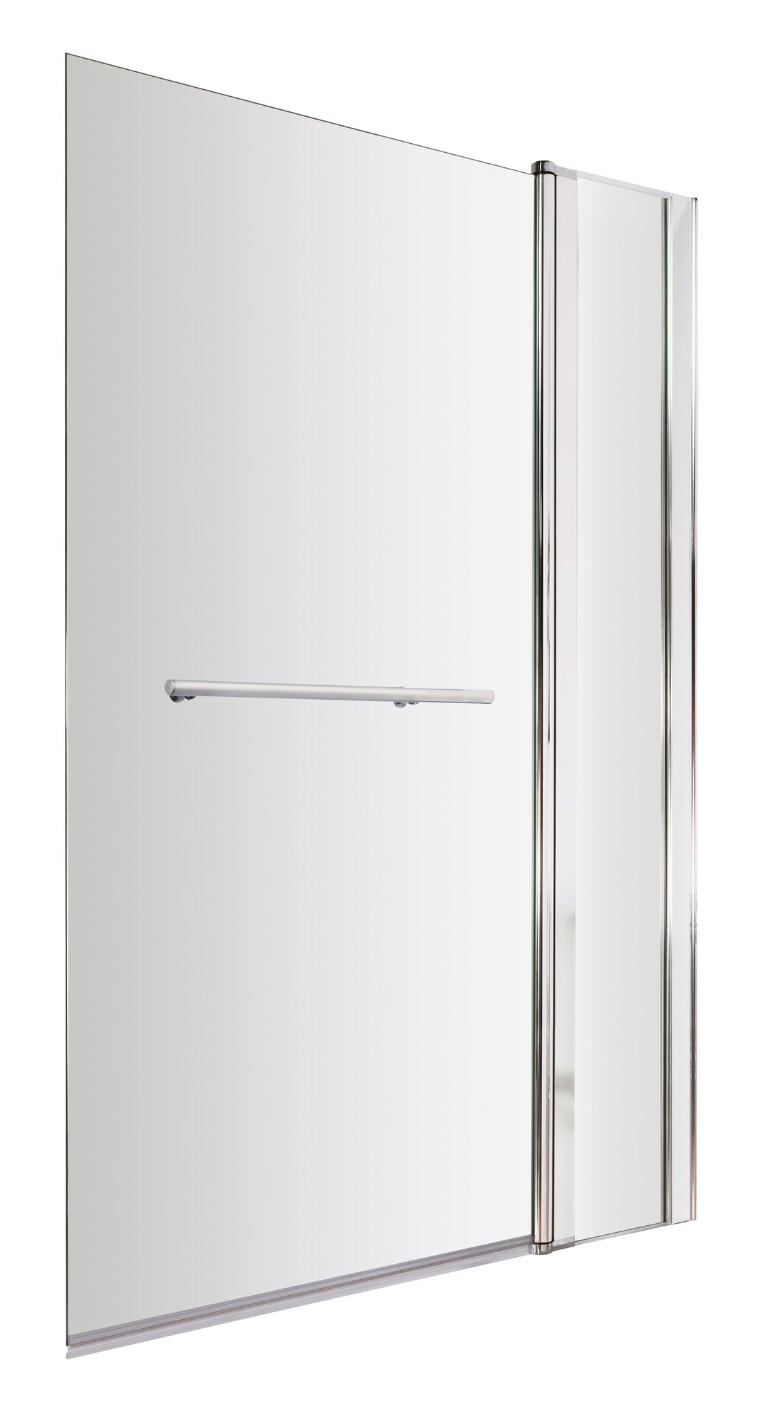 NUIE Square Bath Screen With Fixed Panel & Rail