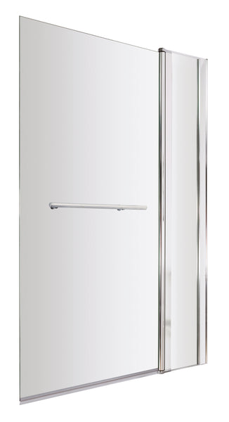 NUIE Square Bath Screen With Fixed Panel & Rail