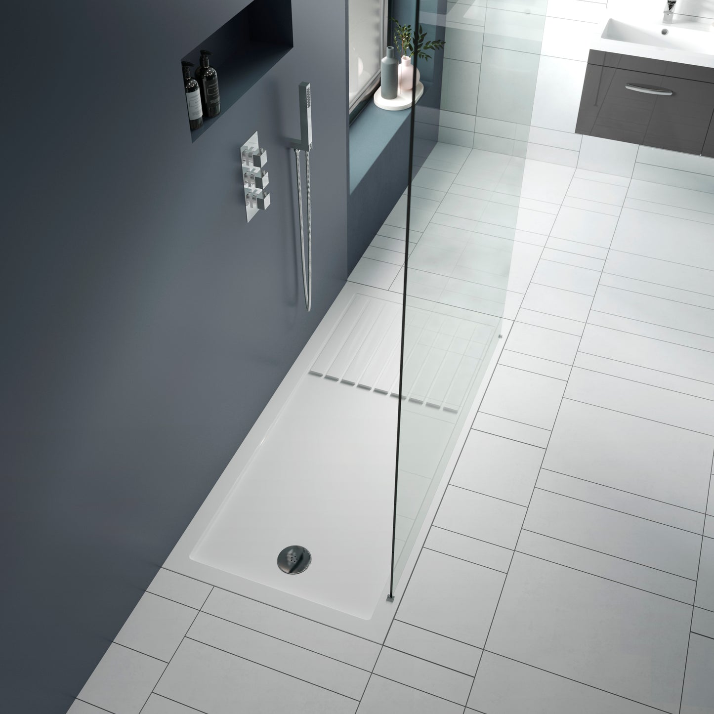 NUIE Rectangular Walk-In Shower Tray 1600 x 800
