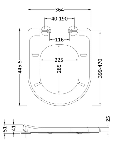NUIE Luxury Soft Close Toilet Seat