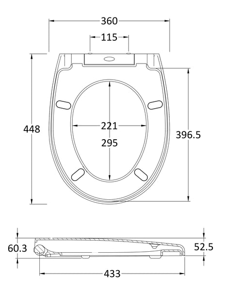 NUIE Luxury Soft Close Toilet Seat