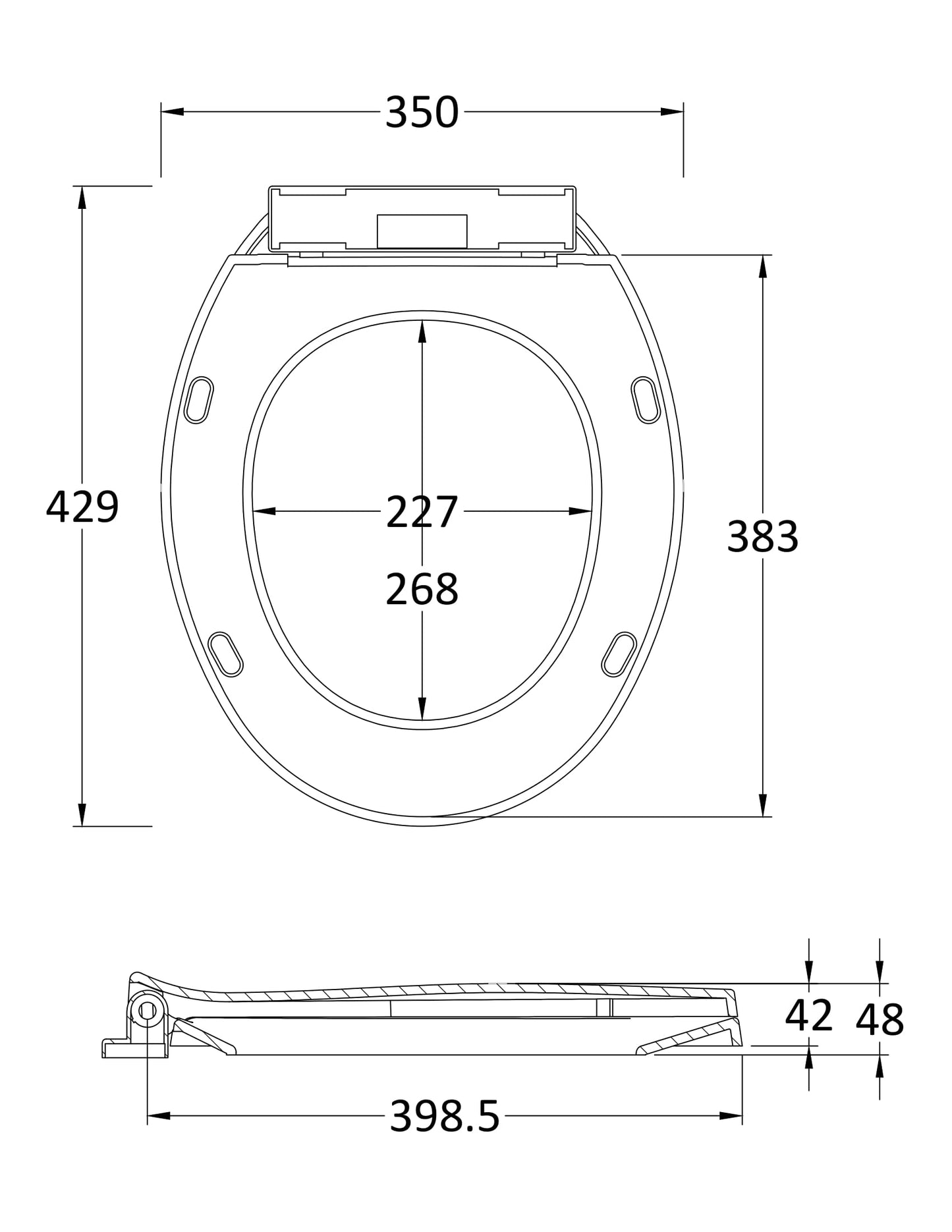 NUIE Soft Close Toilet Seat