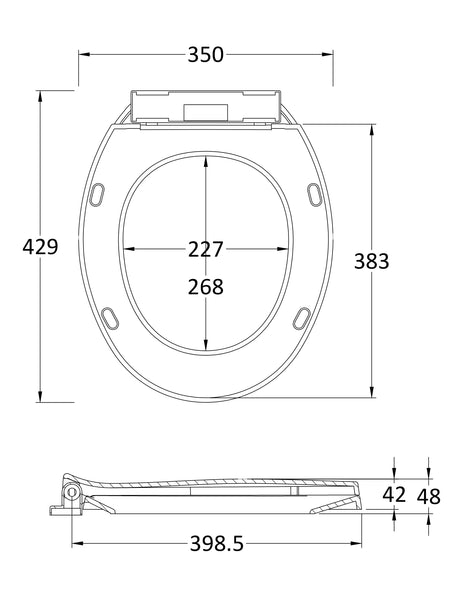 NUIE Soft Close Toilet Seat