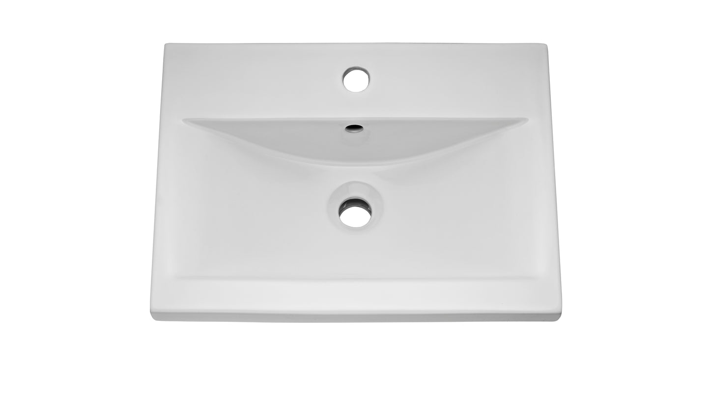 NUIE 500mm Floor Standing Cabinet & Mid-Edge Basin