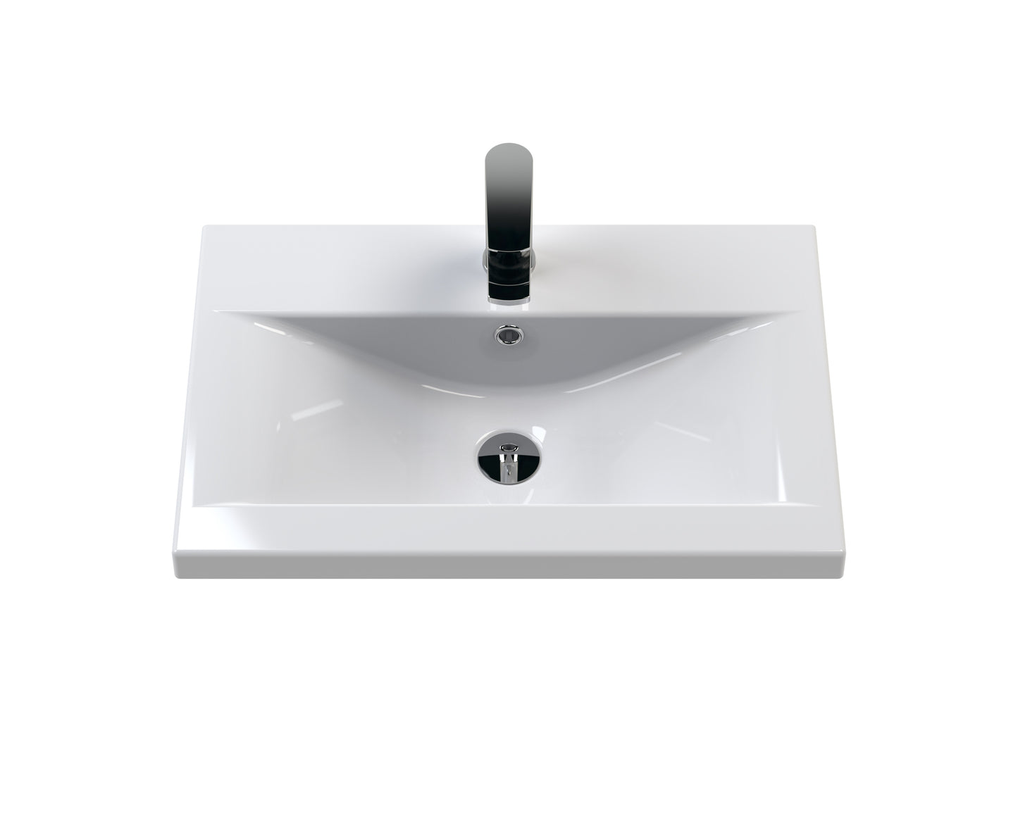 Hudson Reed 600mm Floor Standing 2-Door/Drawer Vanity Unit & Basin 1