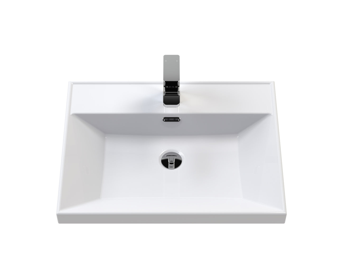Hudson Reed 600mm Wall Hung 2-Drawer Vanity with Basin - 1 Tap Hole