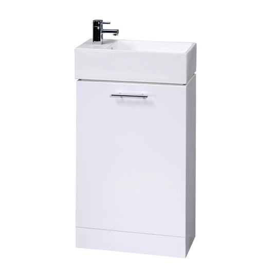 NUIE White Compact Cabinet & Basin