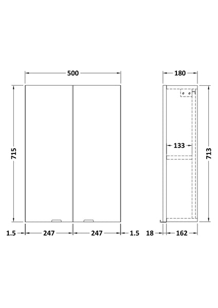 Hudson Reed 500mm Wall Unit