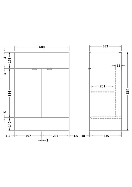 Hudson Reed 600mm Vanity Unit